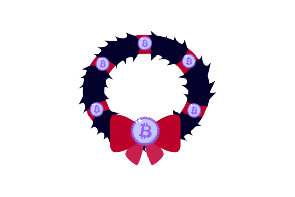 Christmas Bitcoin Ornament Design: A Festive Graphics Asset