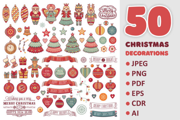 Christmas Clipart in Vintage Style: A Designer's Review