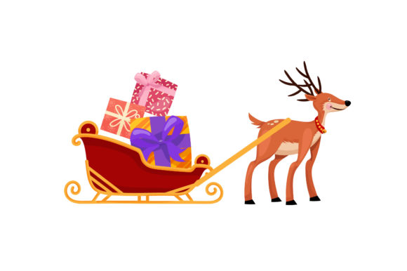 Christmas Gift Box Deer Train: A Festive Graphics Review