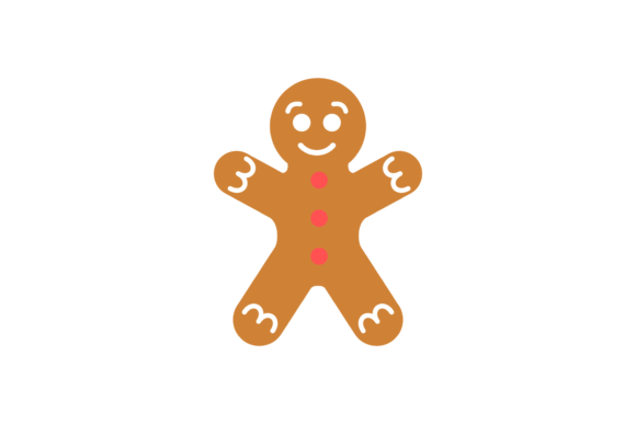 Christmas Gingerbread Man Vector-163: A Festive Graphic for Handmade Creations