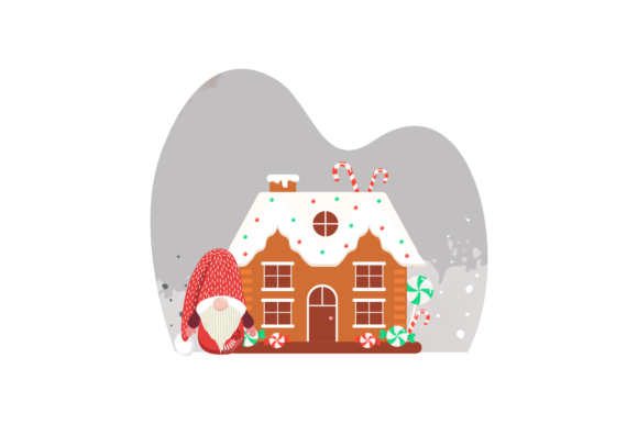 Christmas Gnome House: A Charming Embroidery Design