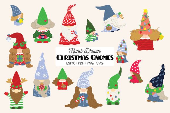 Christmas Gnomes Graphics for Festive Branding