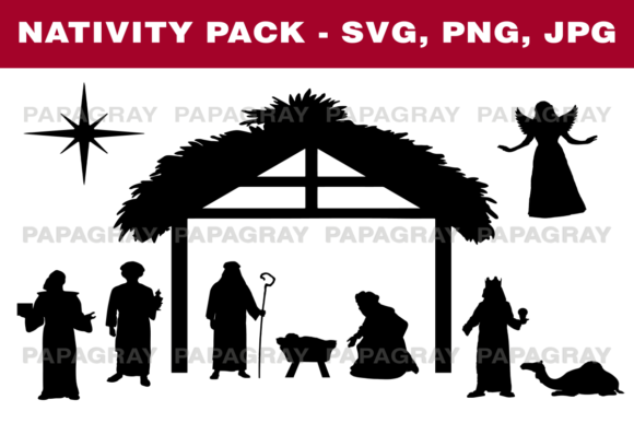 Christmas Nativity Pack - 12 Embroidery Designs
