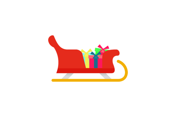 Christmas Sleigh Vector-201: Perfect for Holiday Graphics