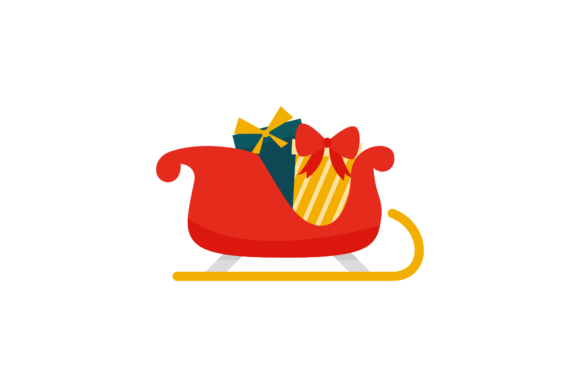 Christmas Sleigh Vector-205: A Versatile Graphics Asset