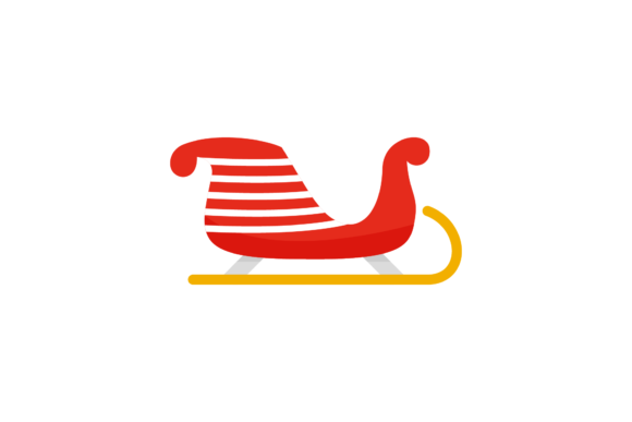 Christmas Sleigh Vector-208: A Versatile Graphic for Creative Marketers