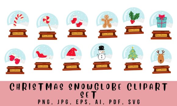 Christmas Snow Globe Clipart: A Festive Graphics Treasure