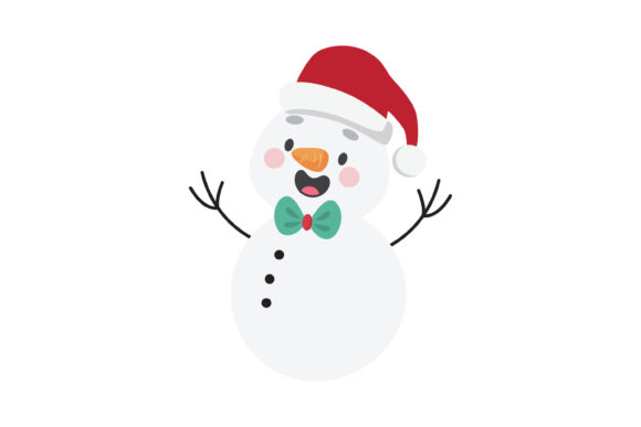 Christmas Snowman Vector-4: A Festive Graphic for Local Brands