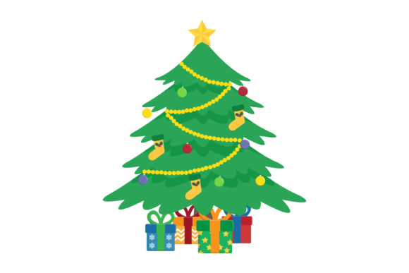 Christmas Tree Vector-10: A Festive Embroidery Design