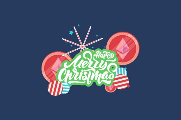 Cryptocurrency Christmas Greeting Design: A Festive Graphics Gem