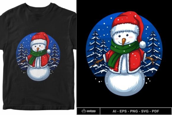 Review: Merry Christmas Snowman Vector Graphics for Handmade Creations